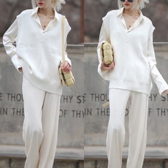 NWT Zara Knit V Neck Oversized Sleeveless Sweater, Sz Small - Picture 4 of 15